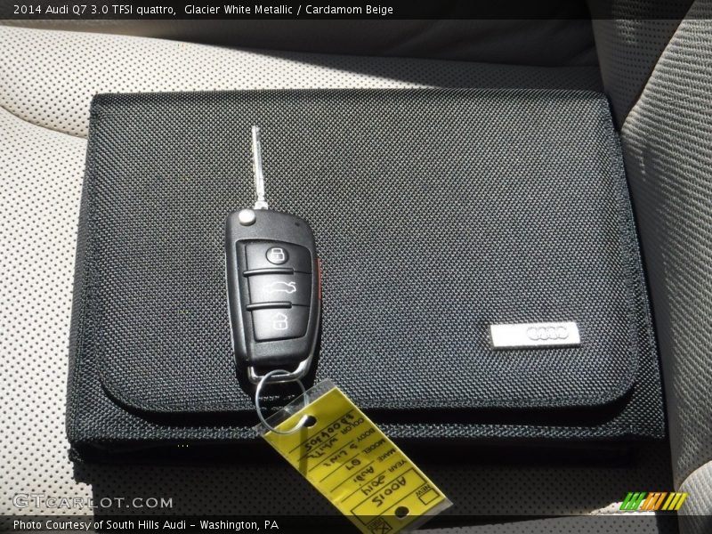 Glacier White Metallic / Cardamom Beige 2014 Audi Q7 3.0 TFSI quattro