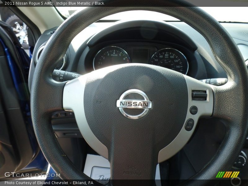 Indigo Blue Metallic / Black 2011 Nissan Rogue S AWD