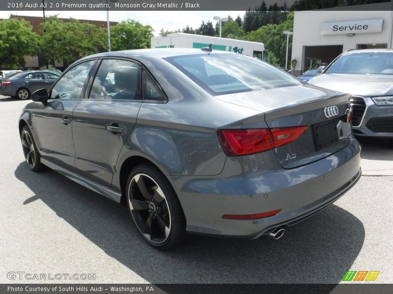 Monsoon Gray Metallic / Black 2016 Audi A3 2.0 Premium quattro