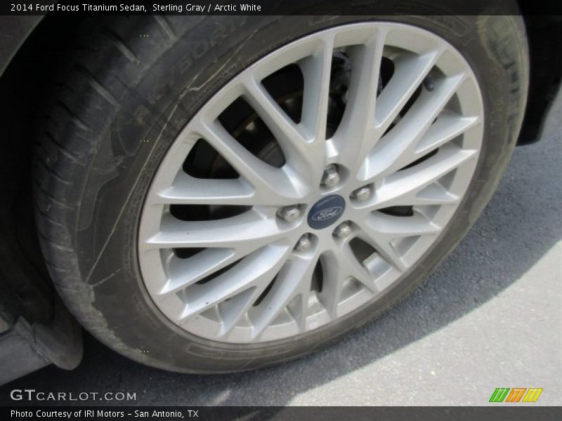 Sterling Gray / Arctic White 2014 Ford Focus Titanium Sedan