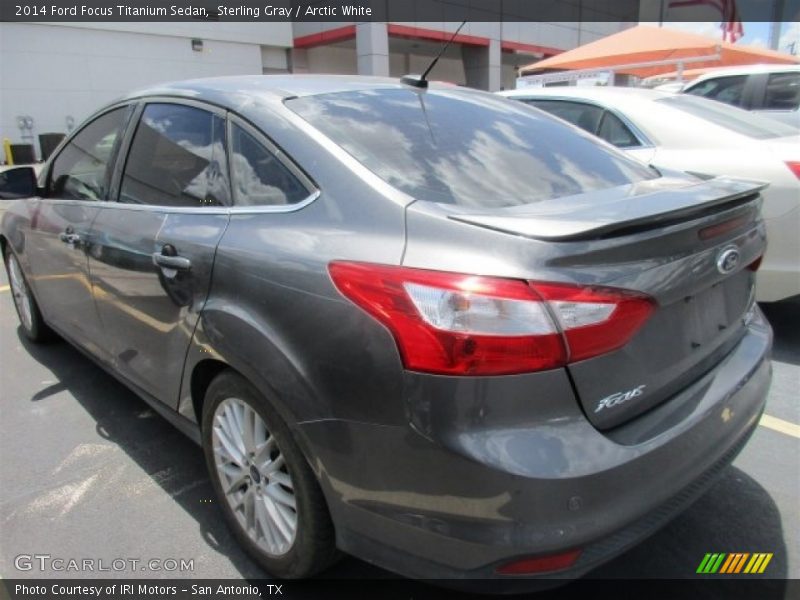 Sterling Gray / Arctic White 2014 Ford Focus Titanium Sedan
