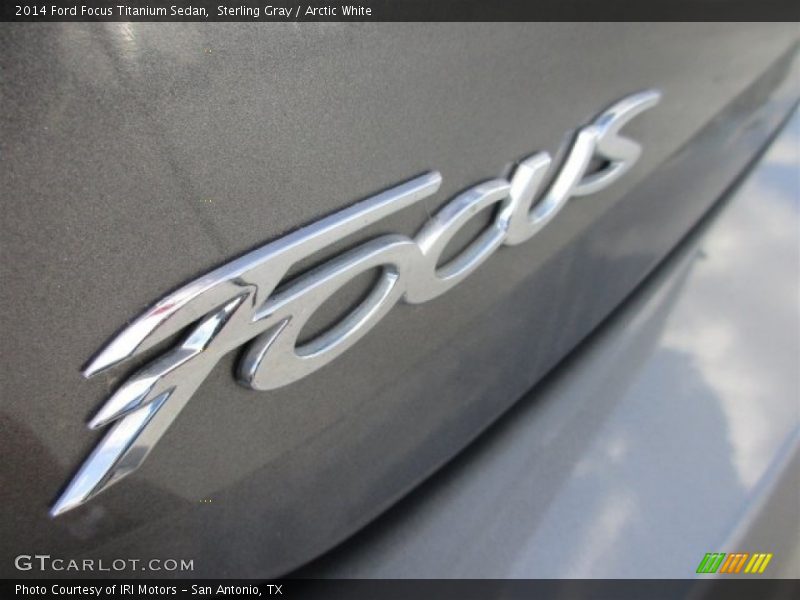 Sterling Gray / Arctic White 2014 Ford Focus Titanium Sedan