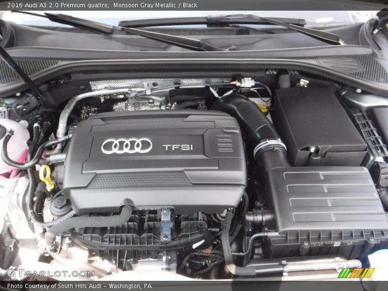 Monsoon Gray Metallic / Black 2016 Audi A3 2.0 Premium quattro