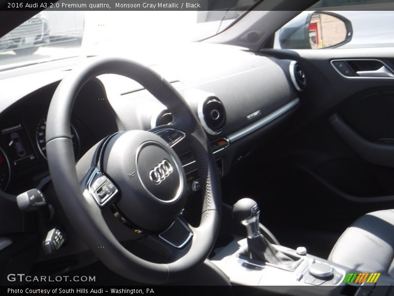 Monsoon Gray Metallic / Black 2016 Audi A3 2.0 Premium quattro