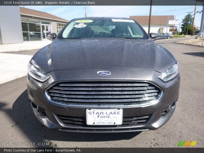 Magnetic Metallic / Charcoal Black 2016 Ford Fusion SE AWD