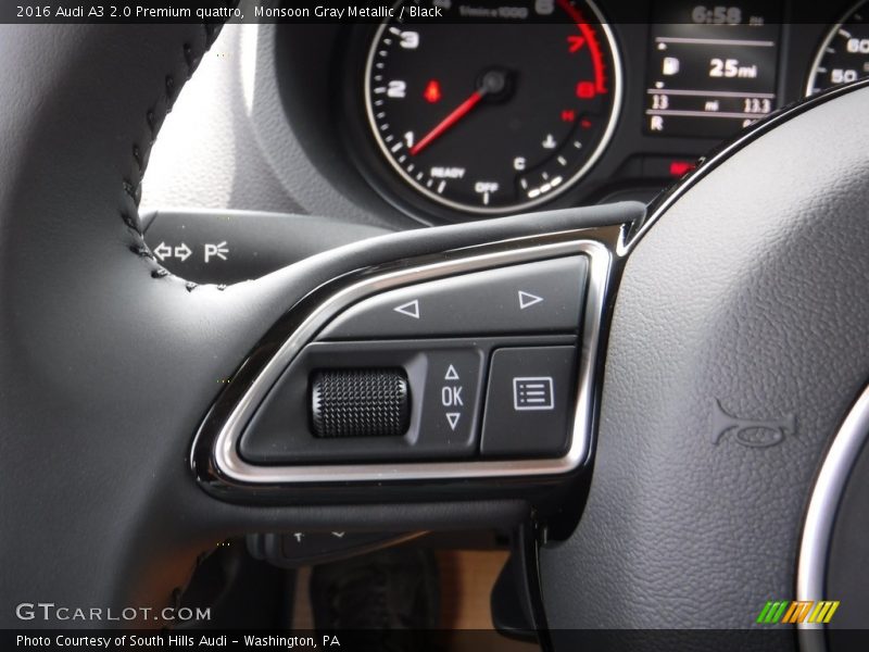 Monsoon Gray Metallic / Black 2016 Audi A3 2.0 Premium quattro