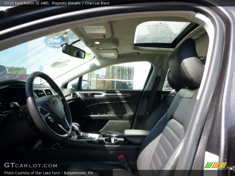 Magnetic Metallic / Charcoal Black 2016 Ford Fusion SE AWD