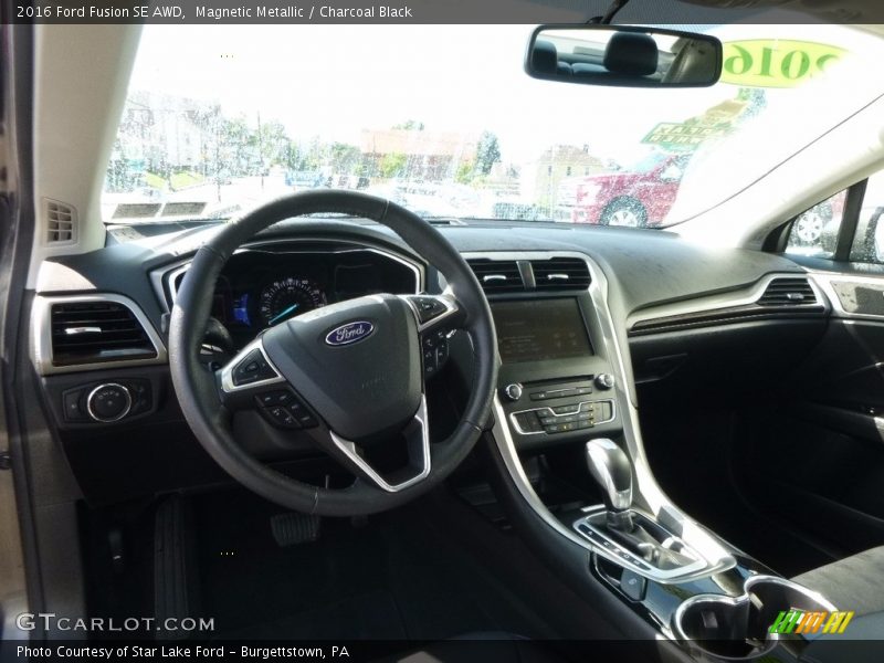 Magnetic Metallic / Charcoal Black 2016 Ford Fusion SE AWD