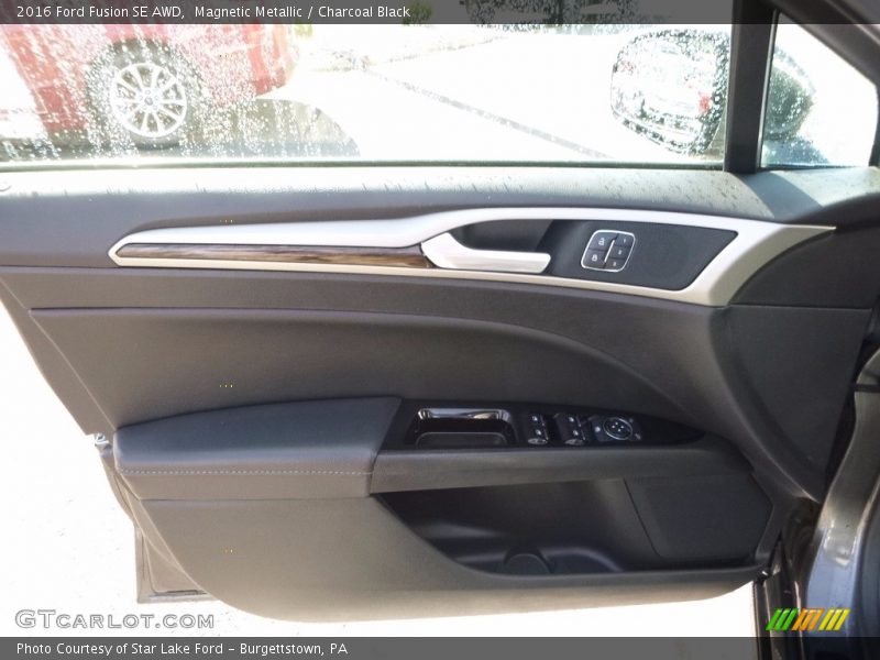 Magnetic Metallic / Charcoal Black 2016 Ford Fusion SE AWD