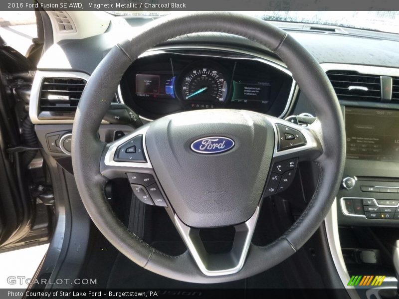Magnetic Metallic / Charcoal Black 2016 Ford Fusion SE AWD