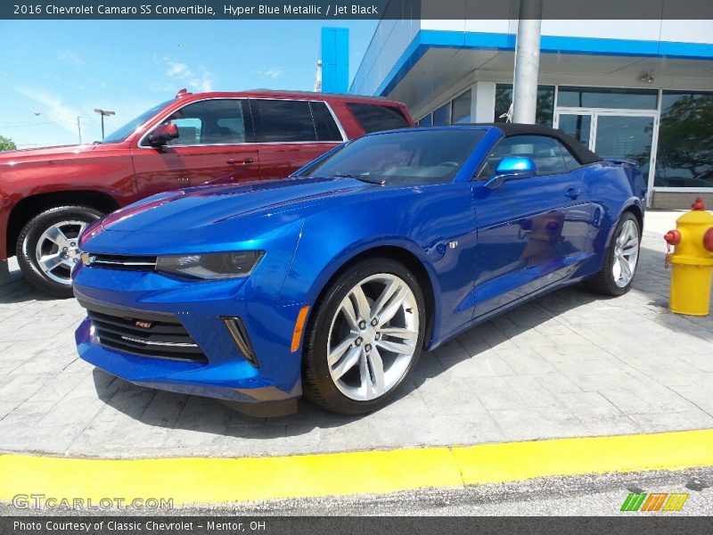 Hyper Blue Metallic / Jet Black 2016 Chevrolet Camaro SS Convertible