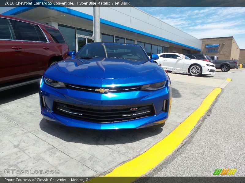 Hyper Blue Metallic / Jet Black 2016 Chevrolet Camaro SS Convertible