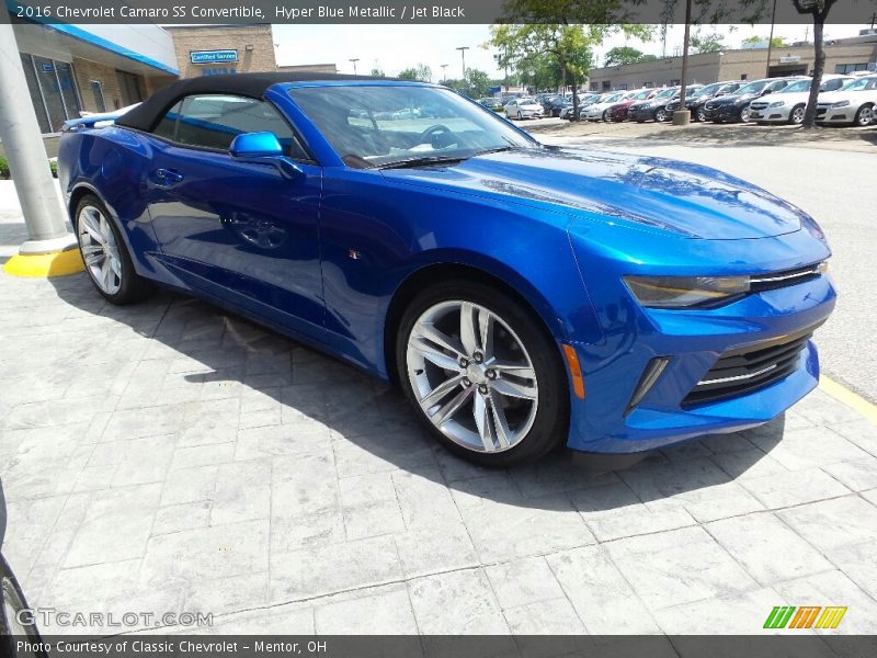 Hyper Blue Metallic / Jet Black 2016 Chevrolet Camaro SS Convertible