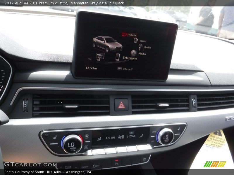 Manhattan Gray Metallic / Black 2017 Audi A4 2.0T Premium quattro