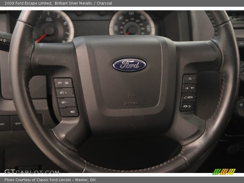 Brilliant Silver Metallic / Charcoal 2009 Ford Escape Limited