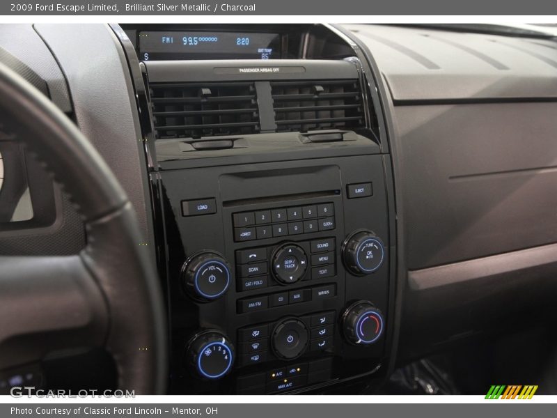 Brilliant Silver Metallic / Charcoal 2009 Ford Escape Limited