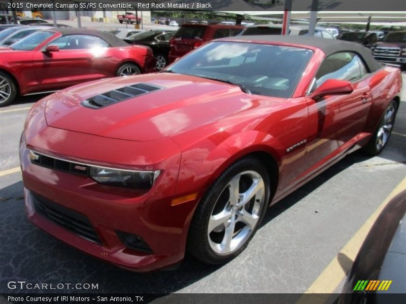 Red Rock Metallic / Black 2015 Chevrolet Camaro SS/RS Convertible