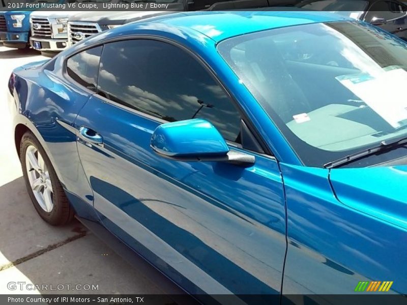 Lightning Blue / Ebony 2017 Ford Mustang V6 Coupe