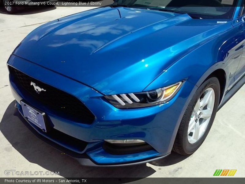Lightning Blue / Ebony 2017 Ford Mustang V6 Coupe