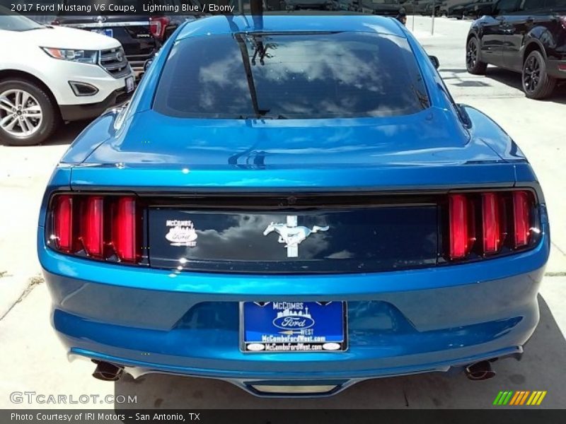 Lightning Blue / Ebony 2017 Ford Mustang V6 Coupe