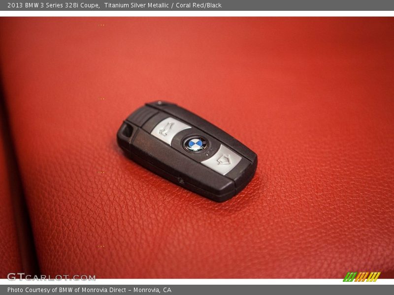 Titanium Silver Metallic / Coral Red/Black 2013 BMW 3 Series 328i Coupe