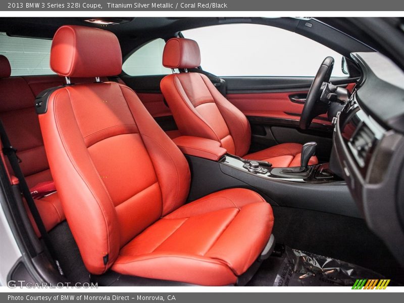 Titanium Silver Metallic / Coral Red/Black 2013 BMW 3 Series 328i Coupe