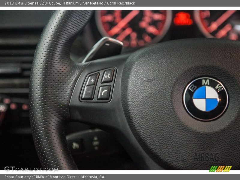 Titanium Silver Metallic / Coral Red/Black 2013 BMW 3 Series 328i Coupe