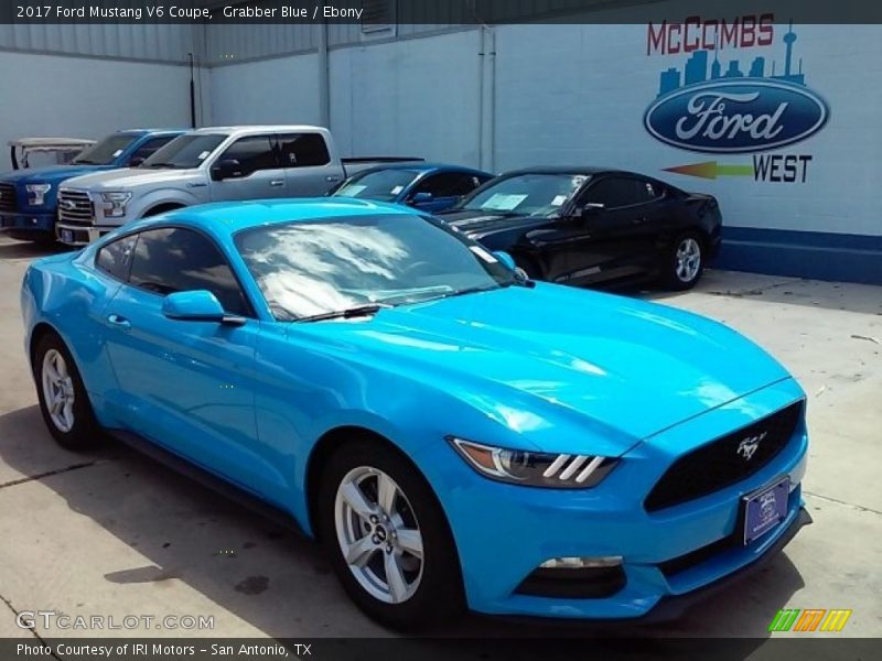 Grabber Blue / Ebony 2017 Ford Mustang V6 Coupe