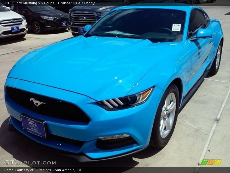 Grabber Blue / Ebony 2017 Ford Mustang V6 Coupe