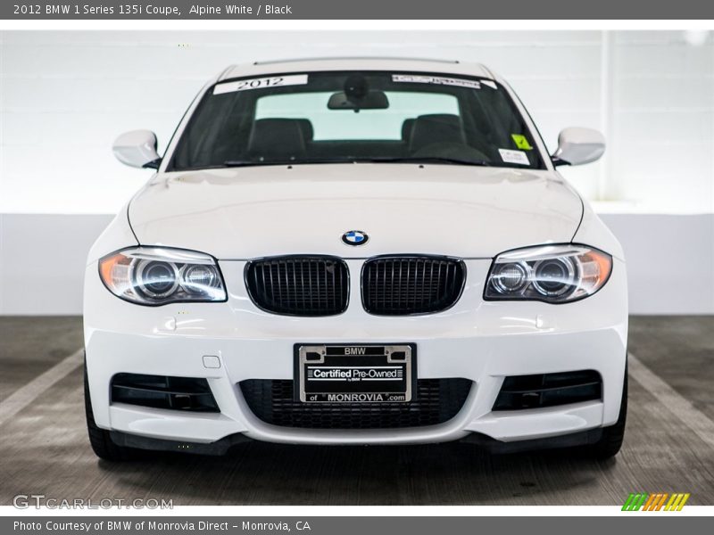 Alpine White / Black 2012 BMW 1 Series 135i Coupe