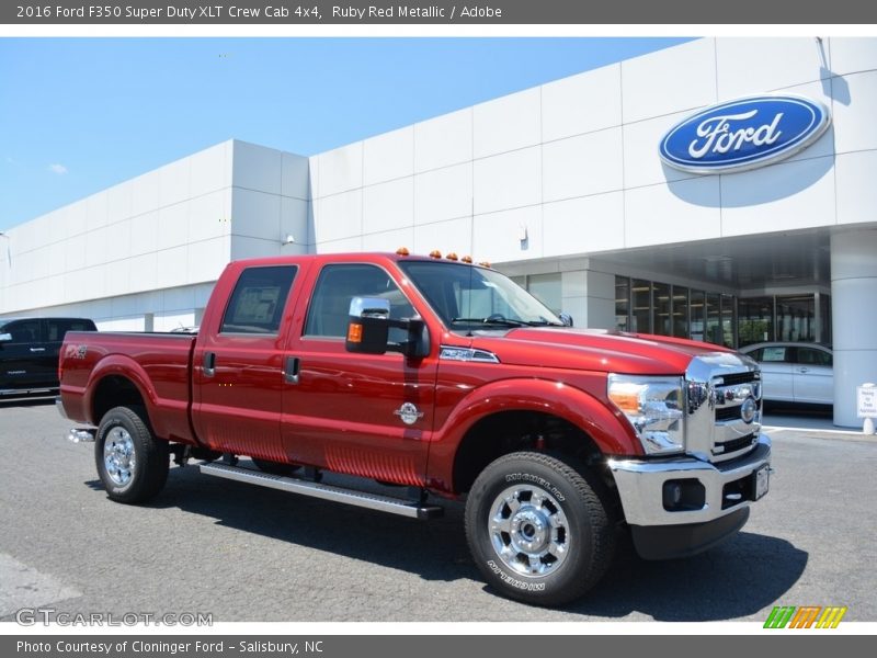 Ruby Red Metallic / Adobe 2016 Ford F350 Super Duty XLT Crew Cab 4x4