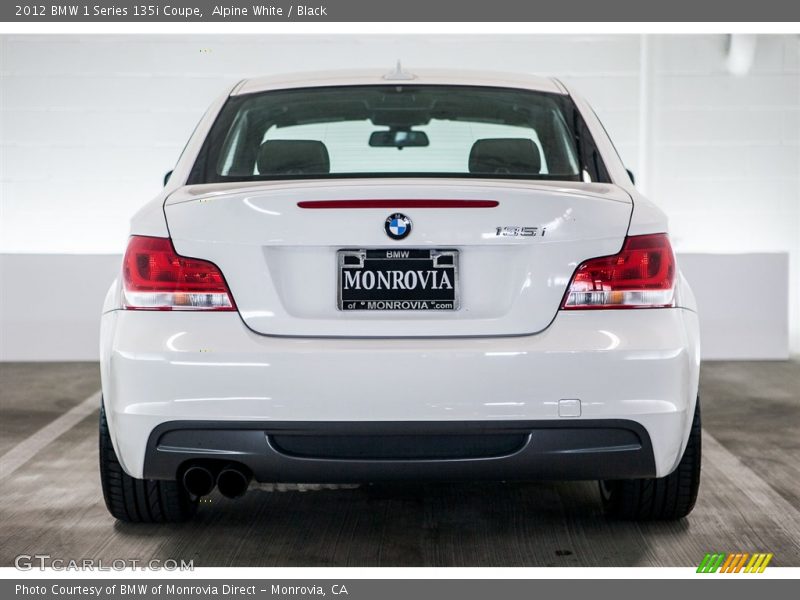 Alpine White / Black 2012 BMW 1 Series 135i Coupe