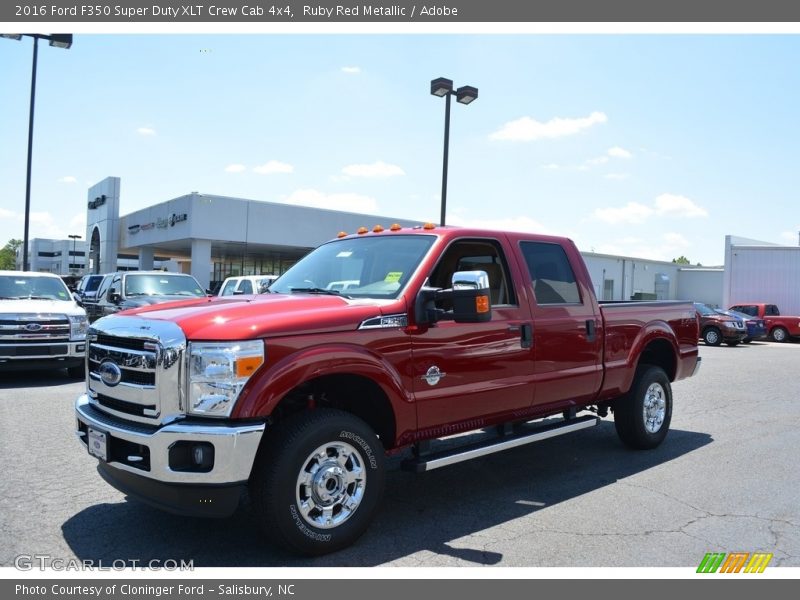 Ruby Red Metallic / Adobe 2016 Ford F350 Super Duty XLT Crew Cab 4x4