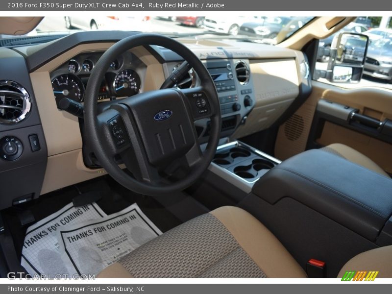 Ruby Red Metallic / Adobe 2016 Ford F350 Super Duty XLT Crew Cab 4x4