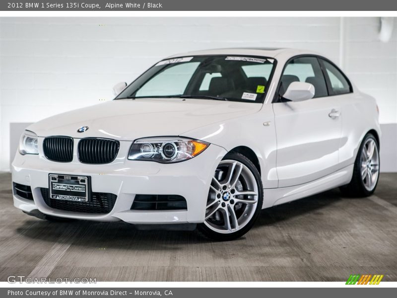 Alpine White / Black 2012 BMW 1 Series 135i Coupe