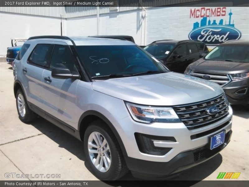 Ingot Silver / Medium Light Camel 2017 Ford Explorer FWD