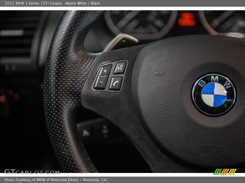 Alpine White / Black 2012 BMW 1 Series 135i Coupe