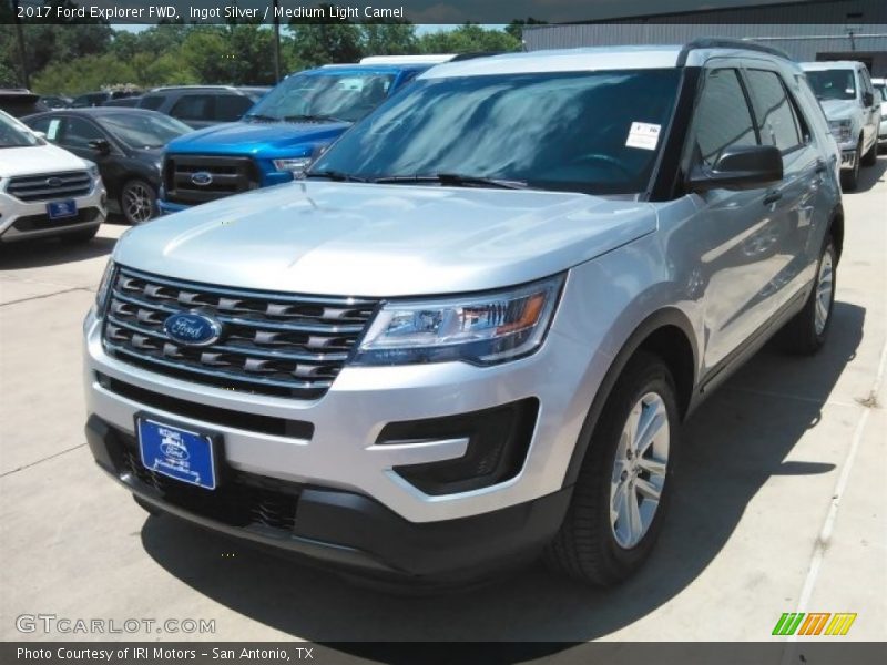 Ingot Silver / Medium Light Camel 2017 Ford Explorer FWD