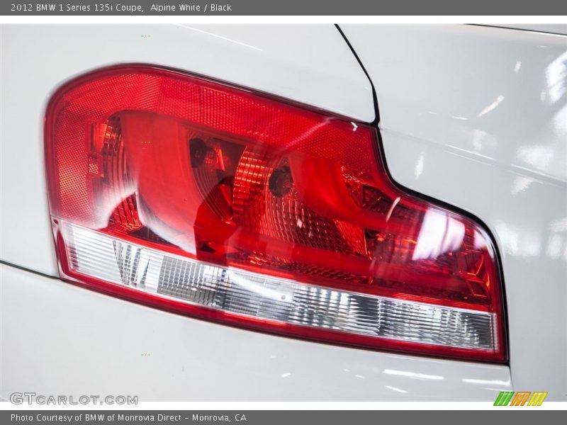 Alpine White / Black 2012 BMW 1 Series 135i Coupe