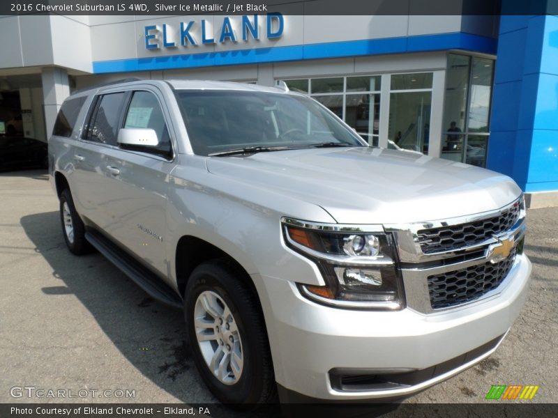 Silver Ice Metallic / Jet Black 2016 Chevrolet Suburban LS 4WD
