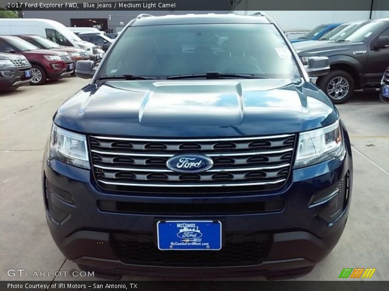 Blue Jeans / Medium Light Camel 2017 Ford Explorer FWD