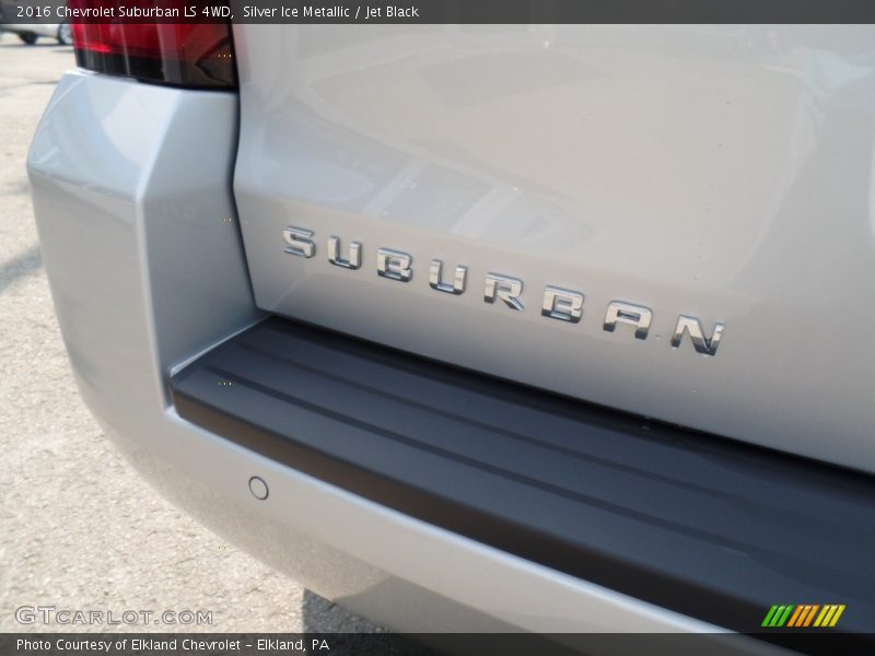 Silver Ice Metallic / Jet Black 2016 Chevrolet Suburban LS 4WD
