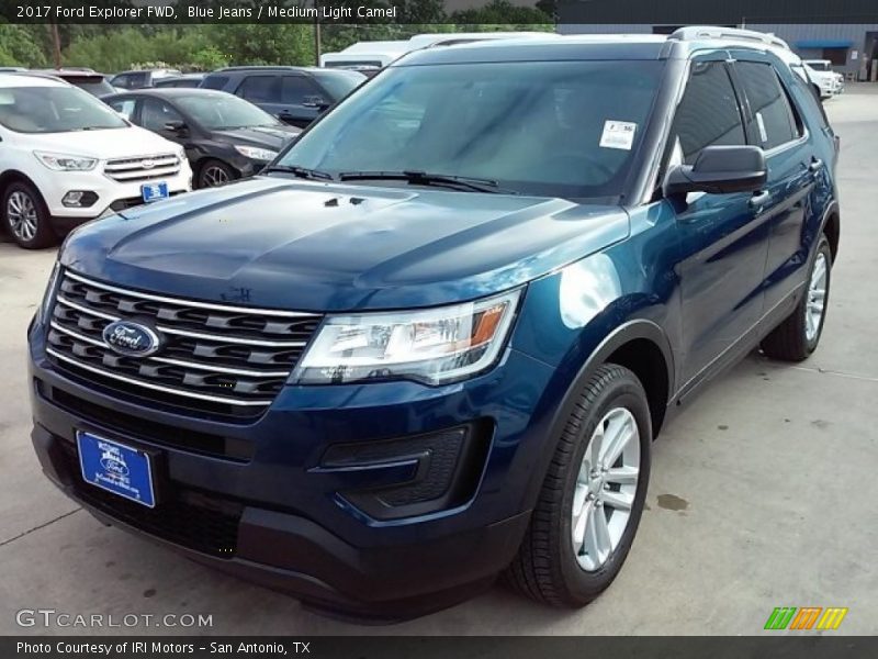 Blue Jeans / Medium Light Camel 2017 Ford Explorer FWD