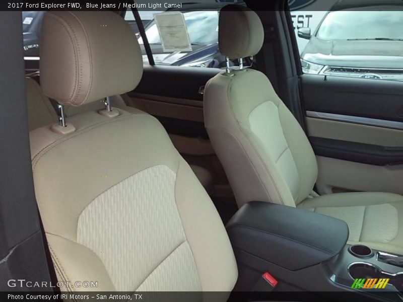 Blue Jeans / Medium Light Camel 2017 Ford Explorer FWD