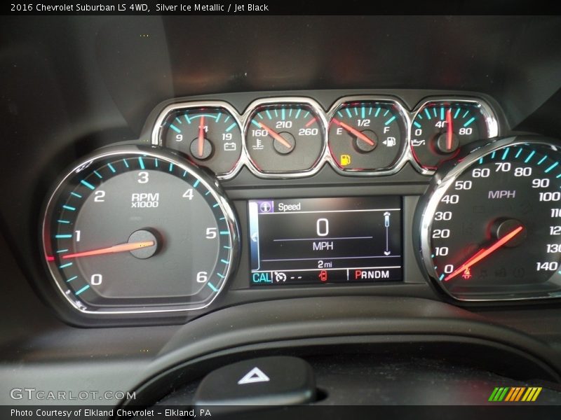 Silver Ice Metallic / Jet Black 2016 Chevrolet Suburban LS 4WD
