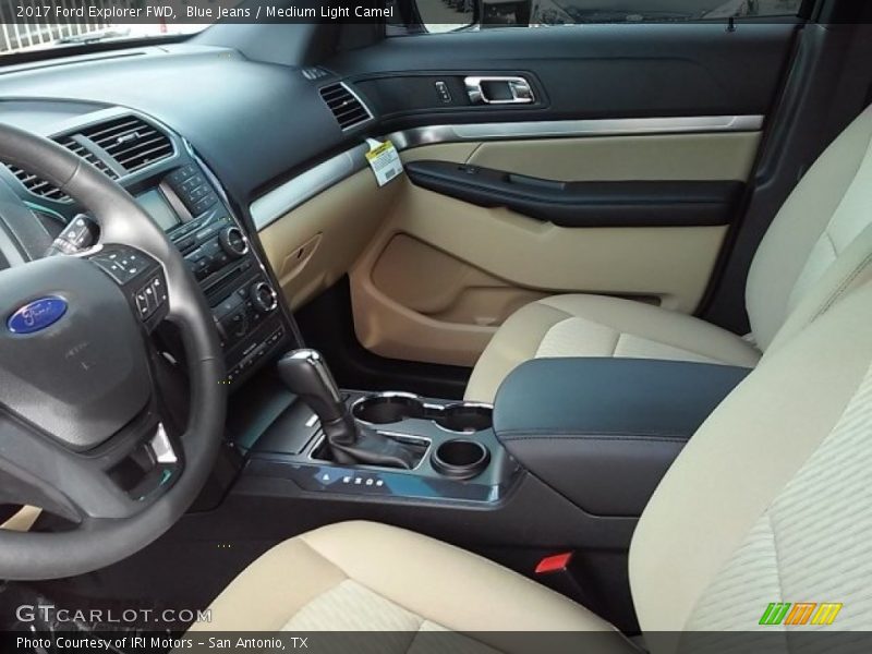 Blue Jeans / Medium Light Camel 2017 Ford Explorer FWD