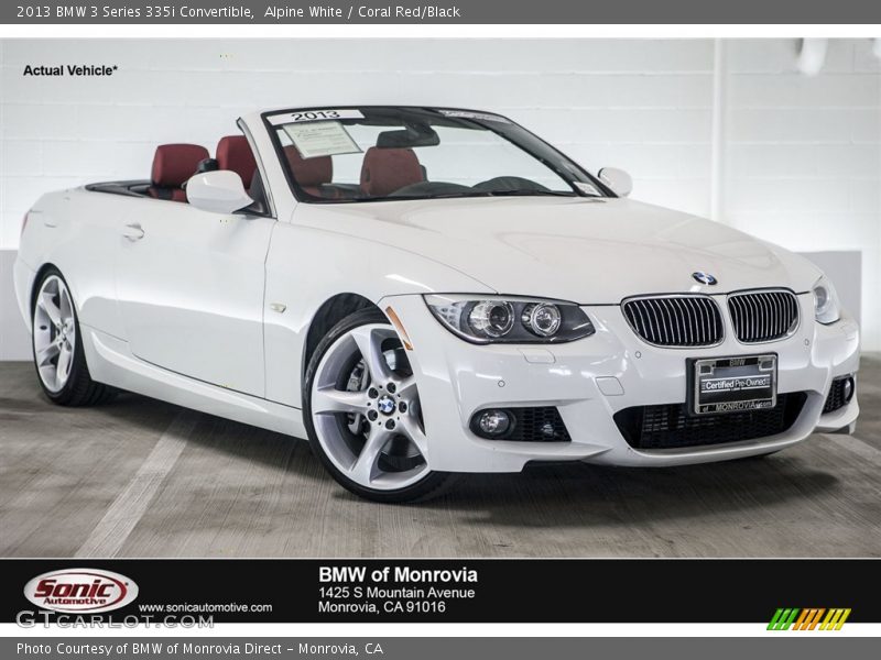 Alpine White / Coral Red/Black 2013 BMW 3 Series 335i Convertible