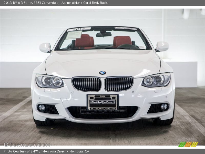 Alpine White / Coral Red/Black 2013 BMW 3 Series 335i Convertible