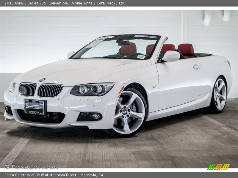 Alpine White / Coral Red/Black 2013 BMW 3 Series 335i Convertible