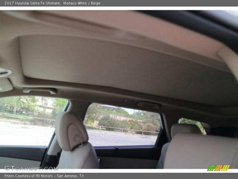 Monaco White / Beige 2017 Hyundai Santa Fe Ultimate